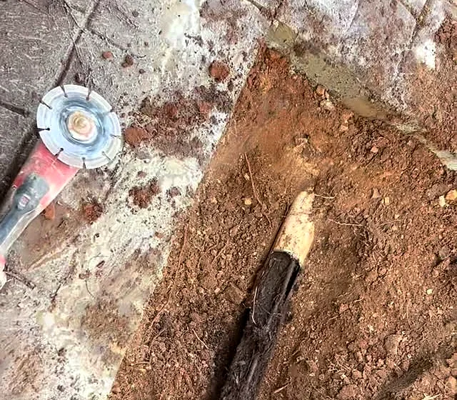Stormwater pipe laid and connected in a trench